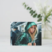 ヤングトラベラーイラストレーションはがき ポストカード (スタンド正面)