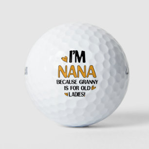 ヤングナラグラフィックナナクリップアートデザインおばあちゃんアート ゴルフボール