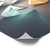 ヤングブラックプリンセス生まれたばかりのベビーガール子供部屋アート ポスター (角)