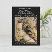 ヤングプリンセススウィート16パーティーブラック 招待状 (スタンド正面)