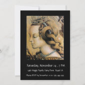 ヤングプリンセススウィート16パーティーブラック 招待状 (裏面)