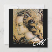 ヤングプリンセススウィート16パーティーモノグラム 招待状 (正面)