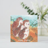 ヤングヘッジホグハッピーバースデー カード (スタンド正面)