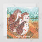 ヤングヘッジホグハッピーバースデー カード (正面)