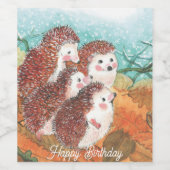 ヤングヘッジホグハッピーバースデー ワインラベル (シングルラベル)