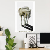 ヤングホワイトペガサス子馬ファンタジーアート ポスター (ホームオフィス)