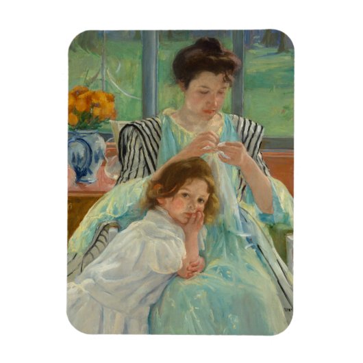 ヤングマザー裁縫 マグネット (縦)