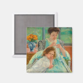 ヤングマザー裁縫 |メアリー・カッサット マグネット (正面/裏面)