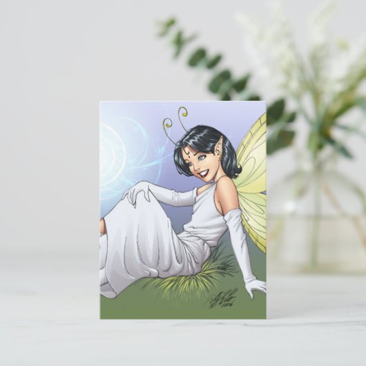 ヤングマジカル小妖精や小人フェアリーバイアルリオ ポストカード (スタンド正面)
