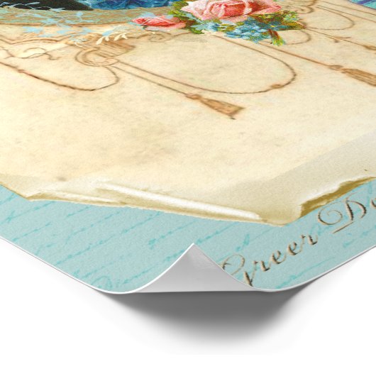 ヤングマリーアントワネットアートプリントヴィンテージスタイル ポスター (角)