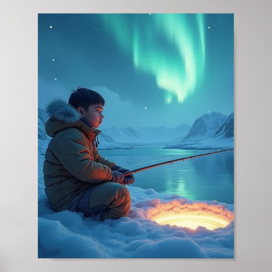 ヤングマンアイス魚釣り ポスター (正面)