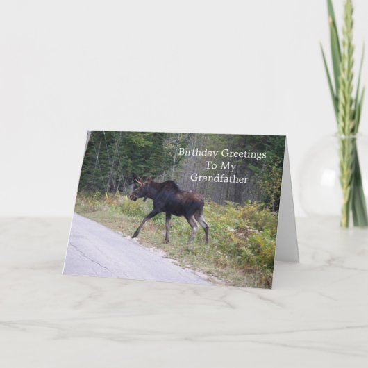 ヤングムースオンロード祖父の誕生日 カード (正面)