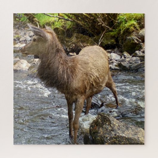 ヤングレッドディアーオンリバージグソーパズル ジグソーパズル (縦)