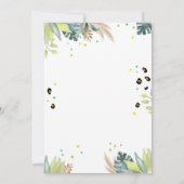 ヤングワイルドアンドスリーサファリパーティー動物誕生日 招待状 (裏面)