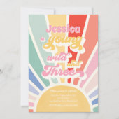 ヤングワイルドアンドスリーサンシャイン3rdレインボー誕生日 招待状 (正面)