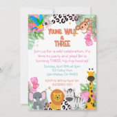ヤングワイルドスリーガールズ誕生日招待状 招待状 (正面)
