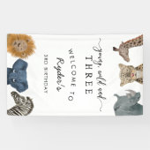 ヤングワイルドスリーサファリボーイ誕生日パーティー 横断幕 (横)