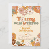 ヤングワイルドスリーズフローラ3rd誕生日招待状 招待状 (正面)