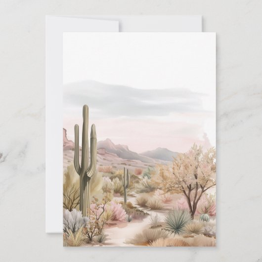 ヤングワイルドスリーデザート女性のカーボーイ誕生日 招待状 (裏面)