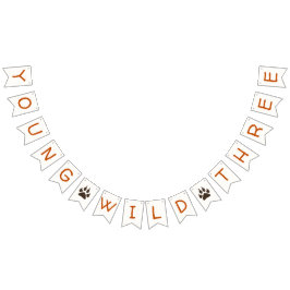 ヤングワイルドスリーフォレスト誕生日バナー バンティングフラッグ