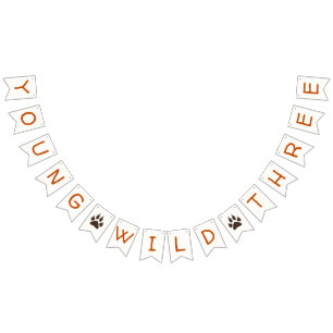 ヤングワイルドスリーフォレスト誕生日バナー バンティングフラッグ