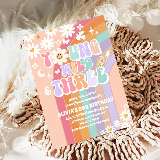 ヤングワイルドスリー誕生日招待状 招待状