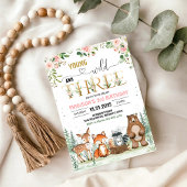 ヤングワイルドスリー ウッドランド 3歳の誕生日 招待状