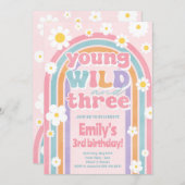 ヤングワイルドスリー 3歳の誕生日パーティー招待状 招待状 (正面/裏面)