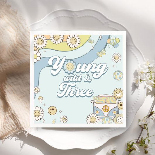 ヤングワイルド3レトロレインボー3日 スタンダードカクテルナプキン