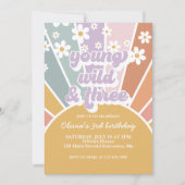 ヤングワイルド3 レトロサンシャイン レインボーデイジー 招待状 (正面)