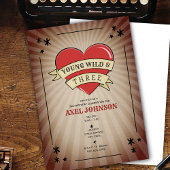 ヤングワイルド&スリータトゥーハート第3誕生日Inv 招待状