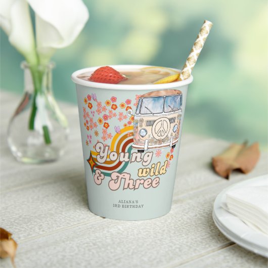 ヤングワイルド&スリーデイジーヒッパイヴァンサード誕生日 紙コップ (インサイチュ)