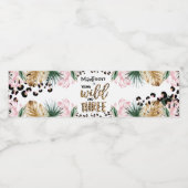 ヤングワイルド&スリーヒョウ印刷サファリ誕生日 ペットボトルラベル (シングルラベル)