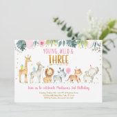 ヤングワイルド&スリーピンクサファリ誕生日 招待状 (スタンド正面)