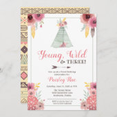 ヤングワイルド&スリーボホガールズサード誕生日 招待状 (正面/裏面)