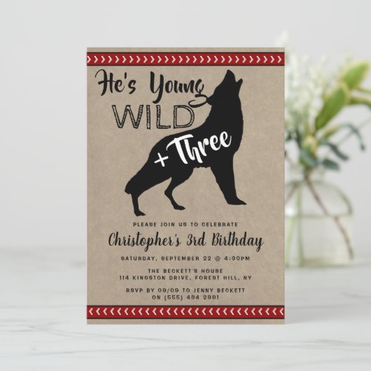 ヤングワイルド&スリーボーイズ第3誕生日招待状 招待状 (スタンド正面)