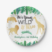 ヤングワイルド&スリーボーイズ第3誕生日 ペーパープレート (正面)