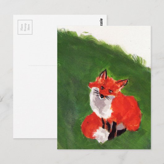 ヤング氏キツネ ポストカード (正面/裏面)