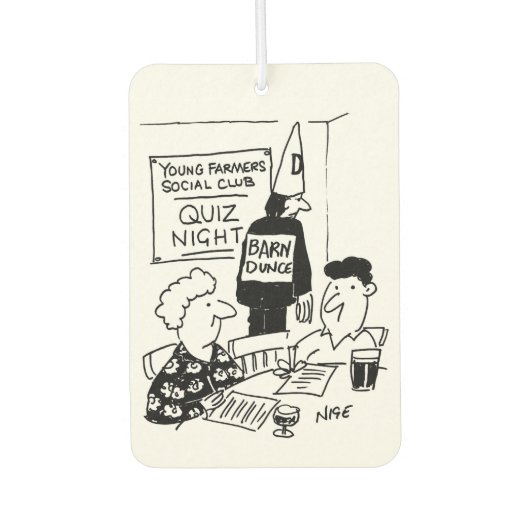 ヤング農家クイズナイト カーエアーフレッシュナー (正面)