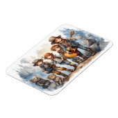 ヤング遊バンドの水彩画絵を描冷蔵庫 マグネット (左側)