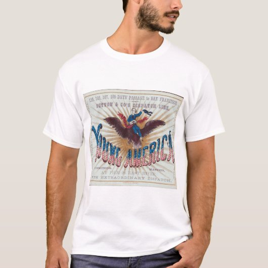 ヤング・アメリカ・クリッパー帆船 Tシャツ (正面)