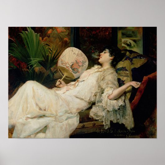 ヤング・ウーマン喫煙, 1894 ポスター (正面)