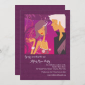 ヤング・カップル・アフター・プロム招待状 招待状 (正面/裏面)