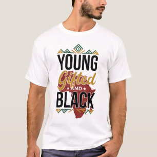 ヤング・ギフテッド・アンド・ブラック アフリカ地図 ヘリテージ プライド アート Tシャツ