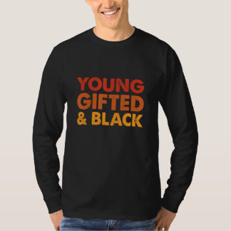 ヤング・ギフテッド・アンド・ブラック・ヒストリー・マンス アフロ メラニン Tシャツ