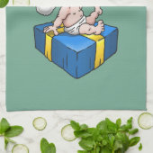 ヤング・サンタのメリークリスマス キッチンタオル (折り畳み)