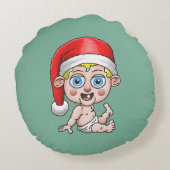 ヤング・サンタのメリークリスマス ラウンドクッション (裏面)