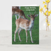 ヤング・バック・誕生日・カード カード (黄色い花)