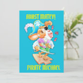 ヤング・パイレーツ少年パーソナライズされた誕生日カード シーズンカード (スタンド正面)