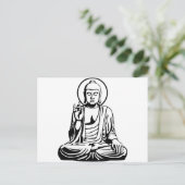 ヤング・ブッダNo.1 (白黒) ポストカード (スタンド正面)